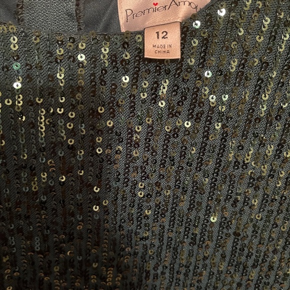 Sequined Long Sleeve Knee Length Dress - Picture 2 of 3